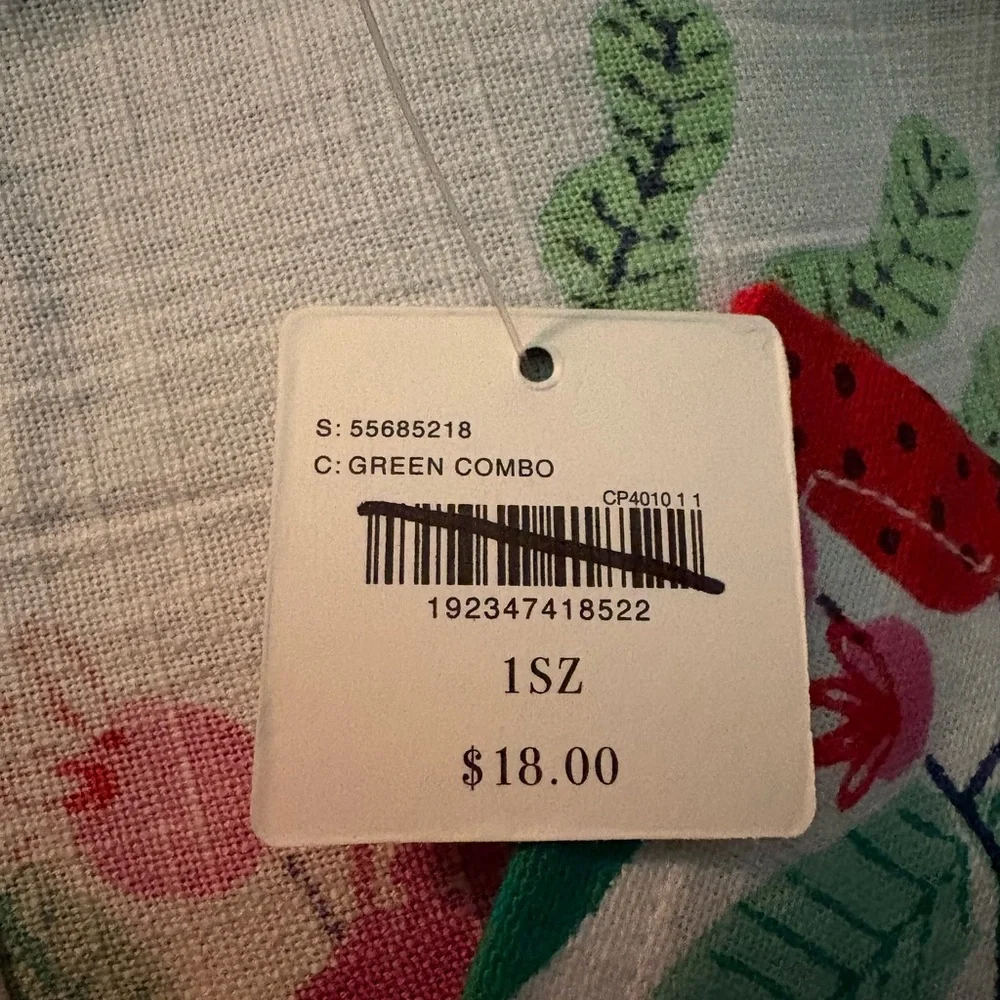 Anthropologie NWT Fruit Tree Kaleidoscope Dish Towel: Retired and Very Rare